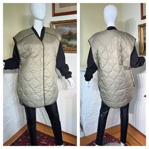 H&M Water Repellent Long Oversized Quilted Vest